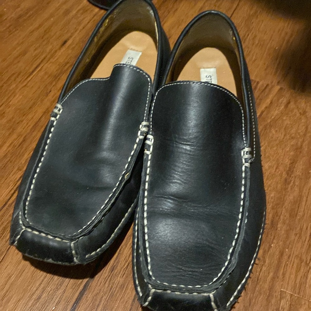 Steve Madden Nevell Black Driving Moccasin Loafers Size 9.5